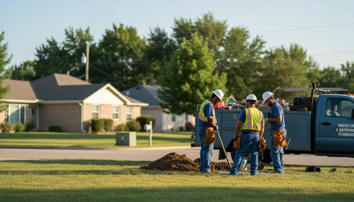 Residential water line and bathroom plumbing service in Willard, MO